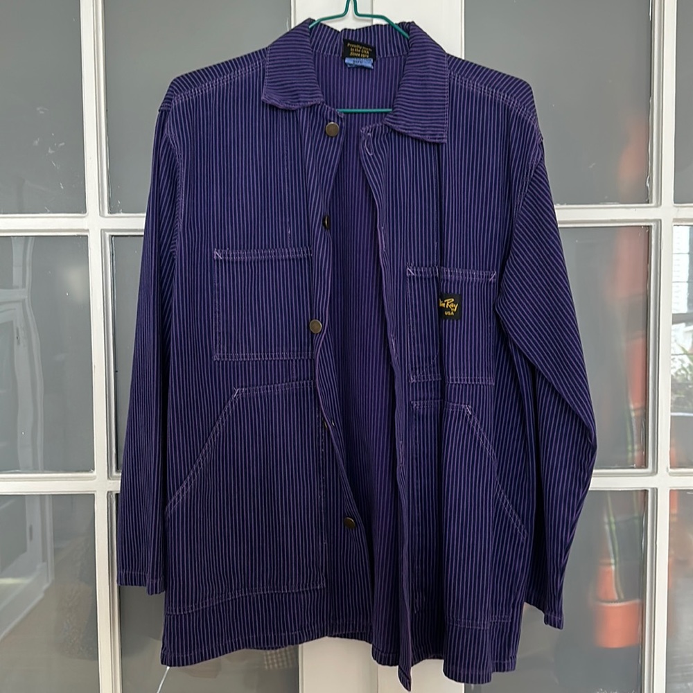 Relaxed fit 4 pocket workwear chore jacket